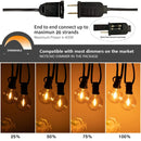 GobekUsa Amber Glass Bulb Dimmable LED String Lights Connectable for Party Wedding Decor