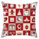 GobekUsa Christmas Santa Claus Snowflake Pillow Cover 18x18inch