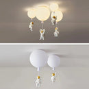 GobekUsa LED Astronaut Glass Ball Pendant Light for Children's Room