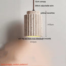 GobekUsa LED Pendant Lights Bar Decor Yellow Travertine Stone Wood Hang Lamp