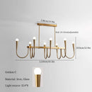 GobekUsa French Style Black Pendant Light Luxury Led Chandelier Room Decor