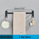 GobekUsa Aluminum Bathroom Towel Rack with Hook, Wall Mounted Multiple Layer Cloth Hanger