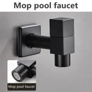 GobekUsa Black Wall Mount Washing Machine Tap - Garden Outdoor Bathroom Water Faucet