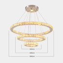 GobekUsa Crystal Rings LED Chandelier Pendant Light Fixture