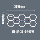 GobekUsa Hexagon Ceiling Light 6500K for Car Wash Beauty Garage Wall with Honeycomb Design