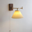 GobekUsa LED Pull Chain Wall Lamp - Modern Nordic Sconce for Bedroom & Living Room