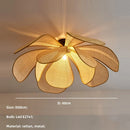 GobekUsa Japanese Wicker Petal Chandelier for Tea House Dining, Parlor, Restaurant
