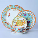 GobekUsa Bone China Dinnerware Set: Plate, Tea Cup, Saucer, Tray, Coffeeware, Kitchen dining