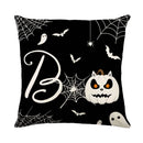 GobekUsa Halloween Pumpkin Linen Cushion Cover Set for Home Sofa Bedroom Decor