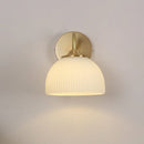 GobekUsa Iron White Glass LED Wall Lamp Sconce Pull Chain Switch Nordic Modern Stair Light