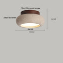GobekUsa LED Wood Ceiling Light: Natural Yellow Travertine, Modern Nordic Design