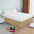 GobekUsa Elastic Bed Skirt - Soft Wrap Around Ruffles - Fade Resistant Solid Color