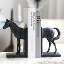 "GobekUsa Dark Horse Stallion Resin Figurine for Home Decor Bookshelf Storage"