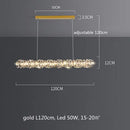GobekUsa Dimmable Crystal Chandelier Pendant Light for Modern Luxury Living Room.