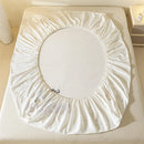 GobekUsa Cartoon Embroidered Fitted Sheet Single Bed Cover, 100% Cotton, All Seasons, Anti-Slip