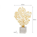 GobekUsa Golden Hollow Tree Glass Ornament - Decorative Metal Figurine