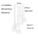 GobekUsa Bubble Ball Pendant Light: Golden Iron Glass Lamp for Kitchen Island, LED Fixtures