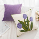GobekUsa Embroidered Flower Pillowcase Cover for Home, Living Room, Sofa - Nordic Ins Style