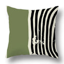 GobekUsa Green Plants Geometric Print Pillow Cover - Home Sofa Cushion Cover