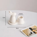 GobekUsa Bunny Rabbit Ceramic Candle Holder for Home Decor