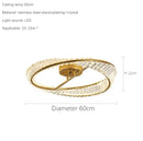 GobekUsa DNA Spiral Crystal Chandelier LED Ring Design for Luxury Living Room