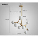 GobekUsa Iron Magic Molecular Pendant Lights for Living Room Dining Room Decor
