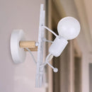 GobekUsa Industrial LED Wall Sconce Iron Bedside Lamp Retro Loft Indoor Lighting