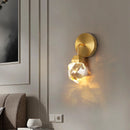 GobekUsa Crystal LED Wall Sconce Fixture - Modern Luxury Copper Ceiling Light for Home Decor