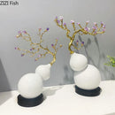 GobekUsa Gold Gourd Branches Luxury Ornaments Feng Shui Home Decor Crafts