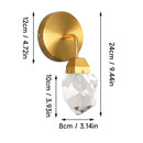 GobekUsa Crystal LED Wall Sconce Fixture - Modern Luxury Copper Ceiling Light for Home Decor