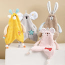 GobekUsa Cartoon Animals Hand Towel: Soft Coral Fleece, High Absorbency, Skin Friendly Kids' Towel