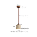 GobekUsa LED Pendant Lamp Yellow Travertine Wood Nordic Minimalism Hanging Light