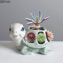 GobekUsa Cartoon Turtle Ceramic Vase for Stylish Table Decor & Flower Arrangement