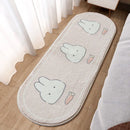 GobekUsa Lovely Rabbit Pink Bedside Rug for Girls Children Bed Room