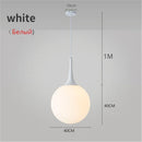 GobekUsa Glass Ball LED Pendant Lights for Modern Living Room, Black/White Horn Fixtures