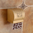 GobekUsa Black Carved Aluminum Bathroom Tissue Holder Toilet Paper Roll Rack