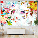 GobekUsa Botanical Flying Bird Tapestry Wall Hanging for Nature Inspired Boho Living Room