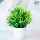 GobekUsa Artificial Mini Plant Bonsai Greening Potted Desktop Simulation Green Plant