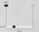 GobekUsa Glass Rod Pendant Light - Modern Long Hanging Lamp for Living Room, Bedroom & Shop