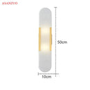 GobekUsa Jade Stone Wall Sconce Light Fixtures for Bedroom Living Room Hotel Decor