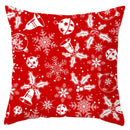 GobekUsa Christmas Santa Claus Snowflake Pillow Cover 18x18inch