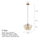 GobekUsa Glass Chandelier Lighting for Home Dining Room Kitchen Decor Pendant Lights