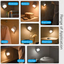 GobekUsa 360° Rotating Magnet Night Light USB Charging Wall Lamp for Bedroom Closet