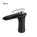 GobekUsa Black & White Brass Bathroom Faucet with Single Lever Control