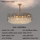 GobekUsa Gold Crystal Chandelier for Living Room Luxury Lighting Fixture