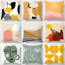 GobekUsa Geometric Leaves Print Cushion Cover for Home Decor and Comfort
