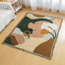 GobekUsa Knitted Tapestry Sofa Blanket - Light Luxury Decorative Blanket for Living Room, Nap Bedspread, Picnic, Camping Mat