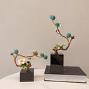 GobekUsa Golden Tree Plum Blossom Crystal Handicraft Décor for Home Settings