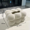 GobekUsa Cloud Ceramic Tissue Box - White Porcelain Desk Decoration