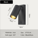 GobekUsa Black Brass LED Wall Sconce Lighting Fixture - Nordic Art Wall Lamp
